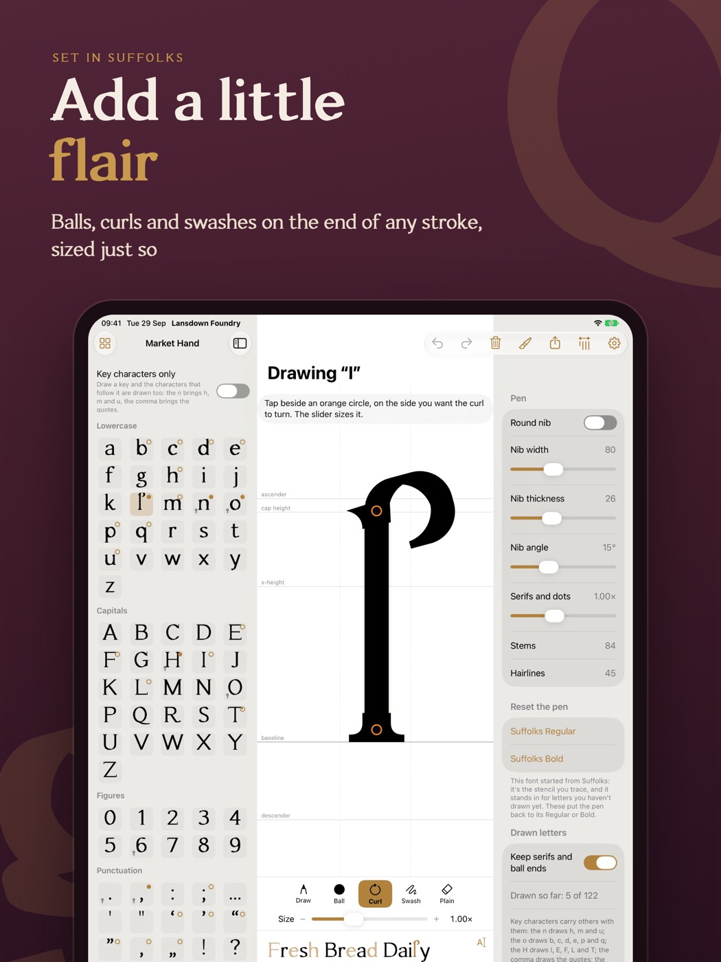 Flair: Balls, curls and swashes on any stroke